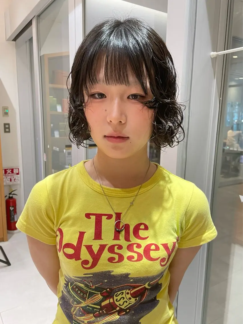 ショート パーマ ボブ カット パーマ ☁️ボブパーマ/ 咲良🪄のヘアスタイル