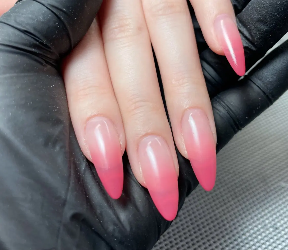 ネイル アートネイル 長さ出し フレンチネイル ジェルネイル ガーリー 中野駅から2分 MEO NAILのネイルデザイン
