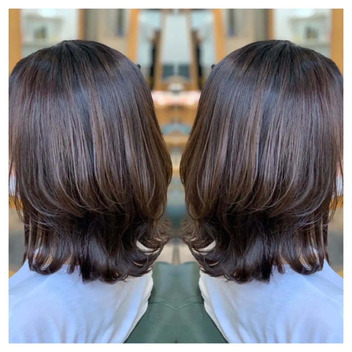 ミディアム カラー ヘアカラー トリートメント 村山 茉衣のヘアスタイル