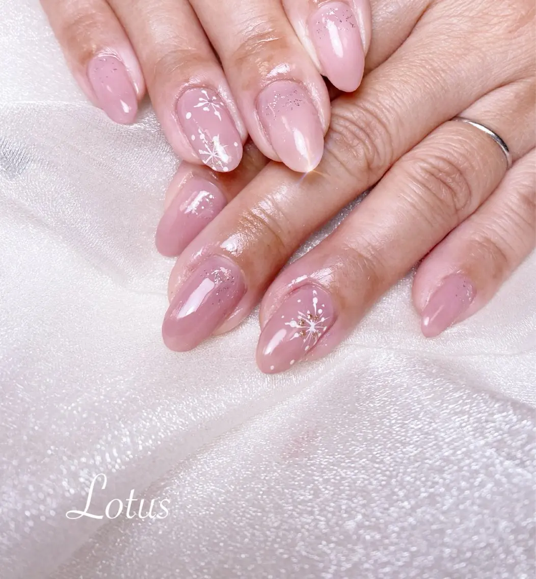 ネイル ピンク ハンドネイル ネイル＆脱毛 Lotus🌸のネイルデザイン