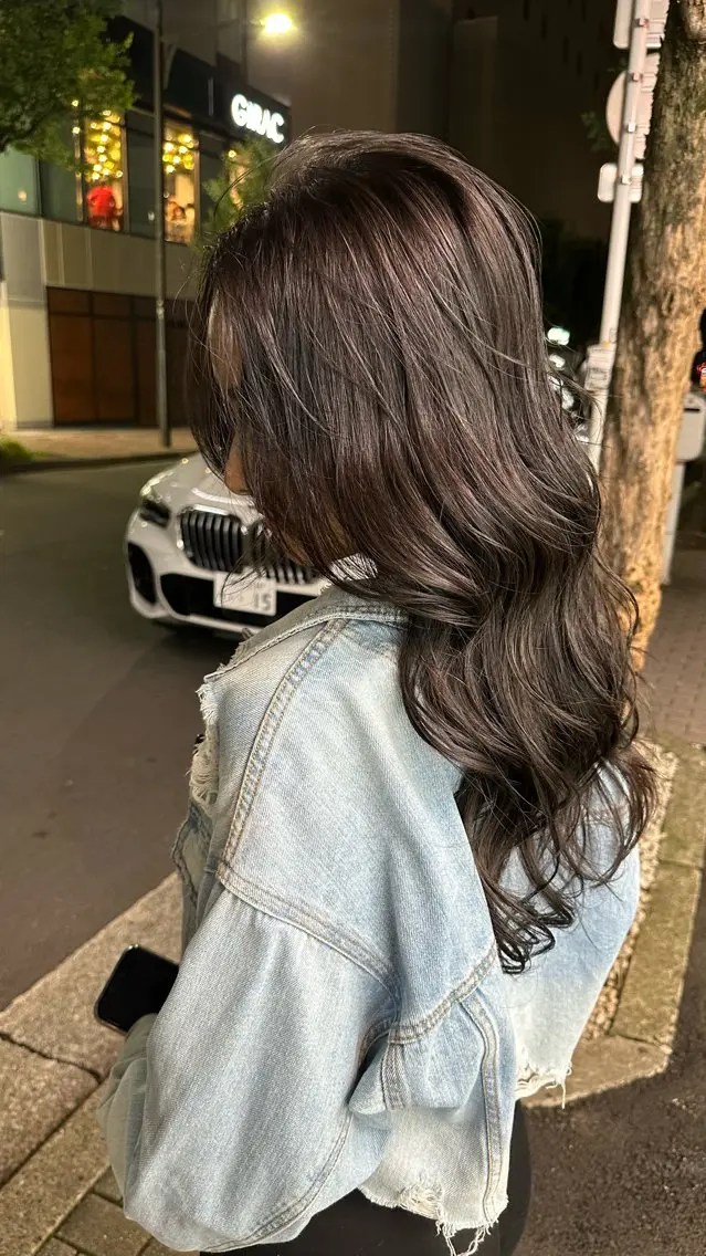 ロング カラー ヘアカラー トリートメント 🤍ハイライト/ レイヤー/銀座🤍のヘアスタイル
