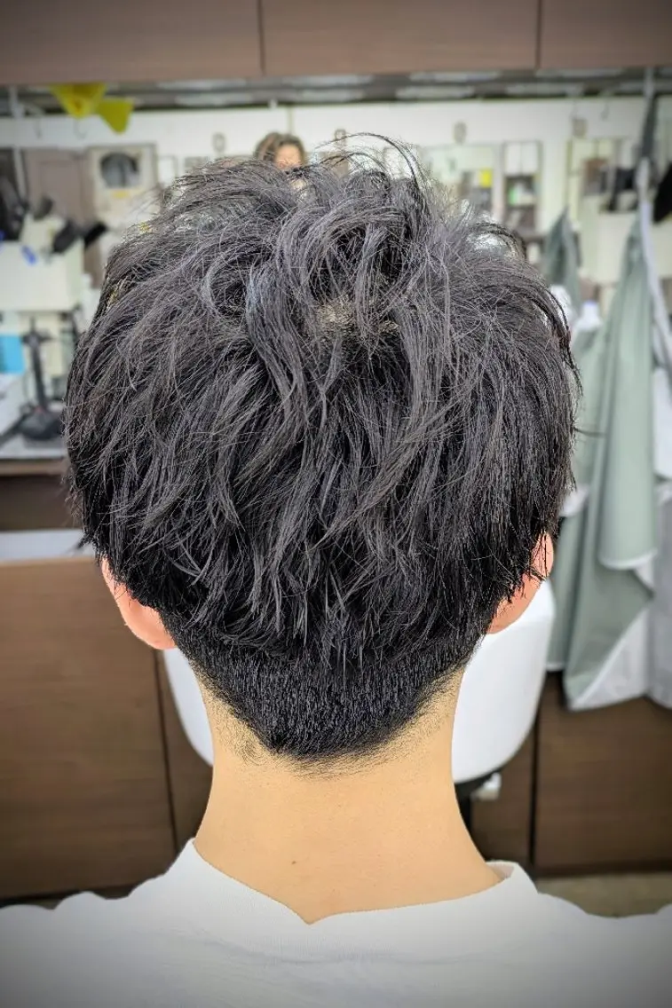 ショート パーマ 理容プラージュ燕三条 福井のヘアスタイル