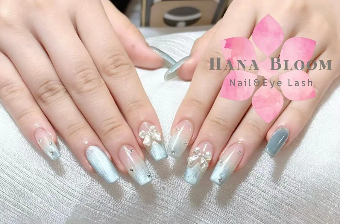 ネイル 長さ出し フットネイル 韓国ネイル マグネットネイル 持ち込み ハンドネイル ハンドケア Hana Bloom Nail 渋谷道玄坂のネイルデザイン