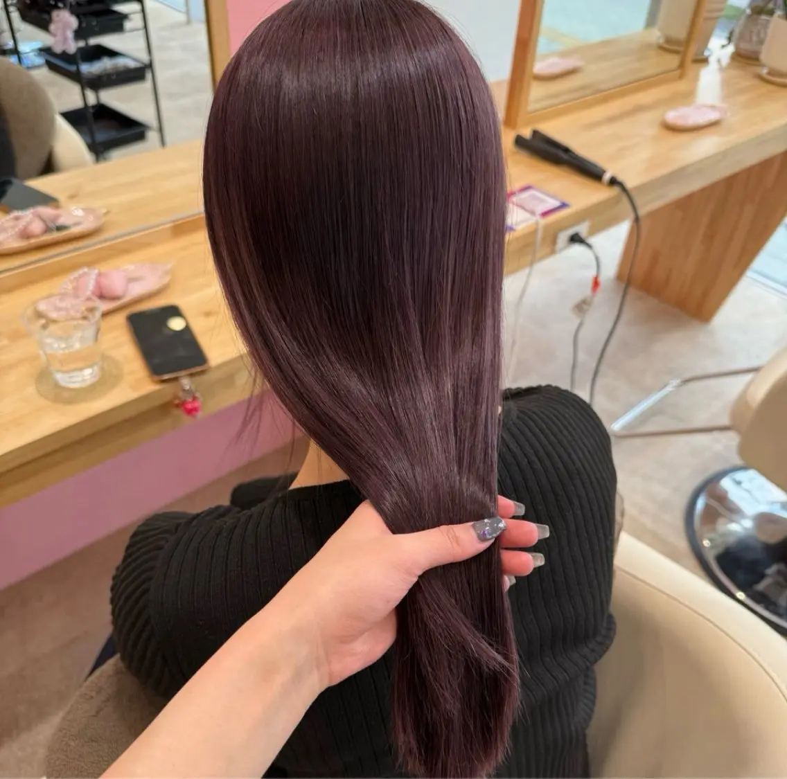 セミロング カラー カット ヘアカラー トリートメント 柔らかいbeige ￤韓国￤🩰マユ🩰のヘアスタイル