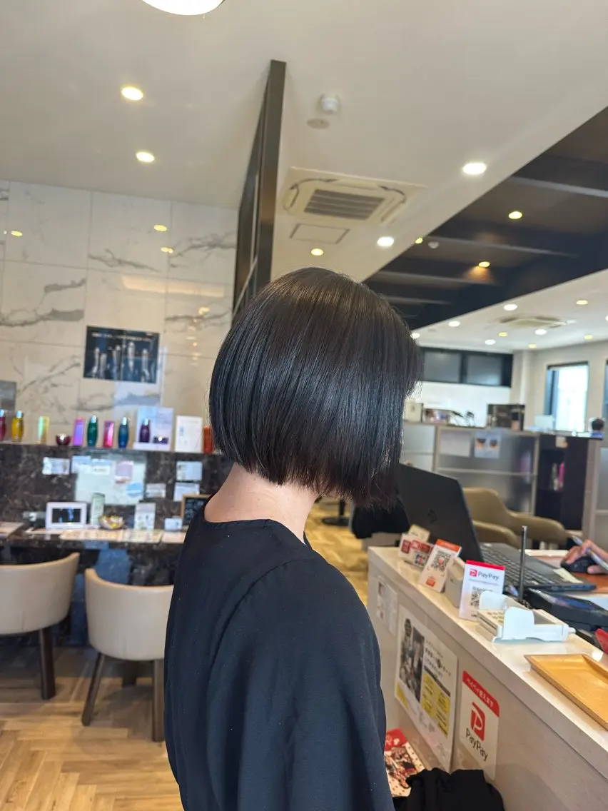 ミディアム ボブ カット トリートメント arl 豊田店のヘアスタイル