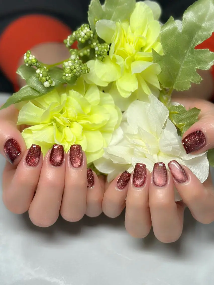 【ハンド】ワンカラーorラメグラデーション💅🏻(ジェルオフ＆ドライケア込)の写真