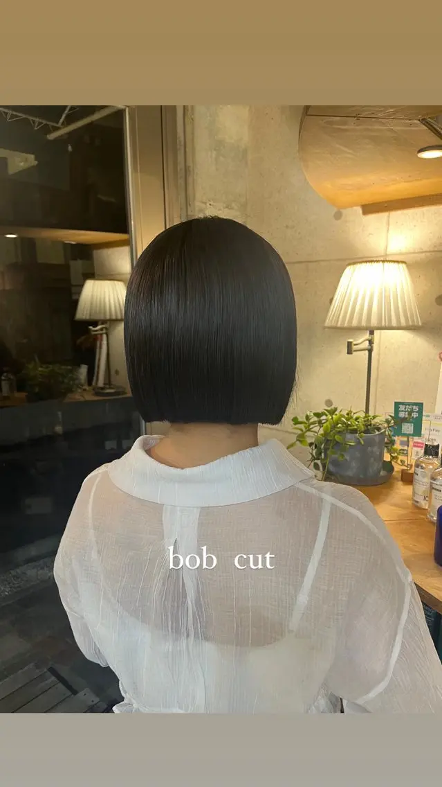 ミディアム カラー カット ヘアカラー 🌱ぱっつとボブカ ット🌱/Ryotaのヘアスタイル