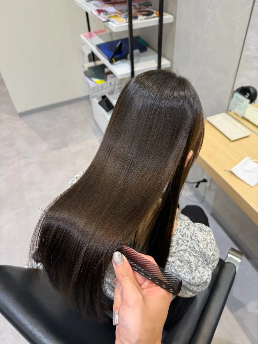 ロング 縮毛矯正 ヘアカラー 縮毛矯正 トリートメント 縮毛矯正/メンズ カット栄 伊藤 翔哉のヘアスタイル