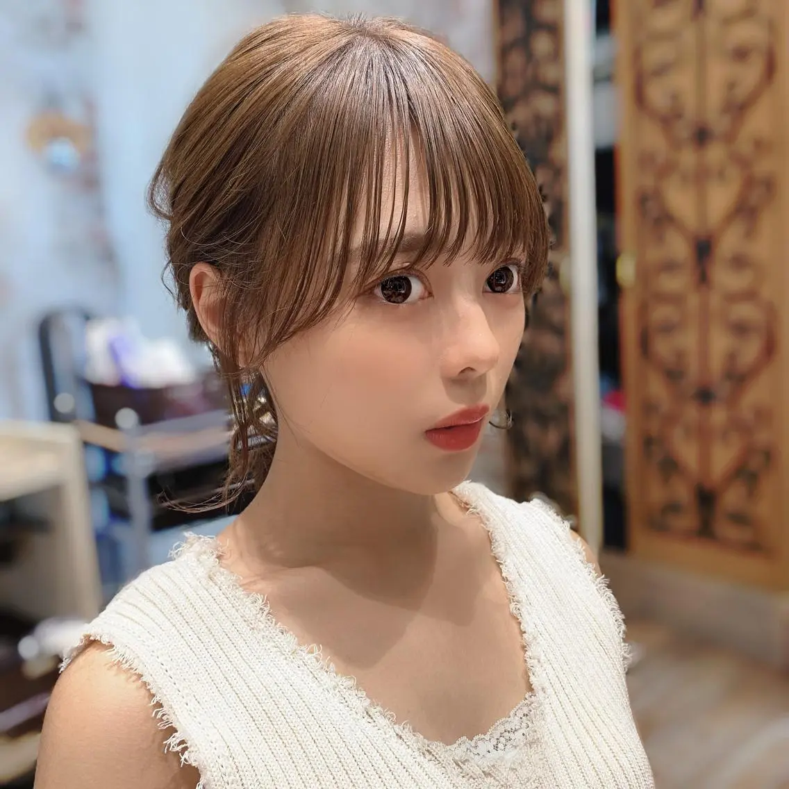 ショート シースルーバング 木俣 真也のヘアスタイル