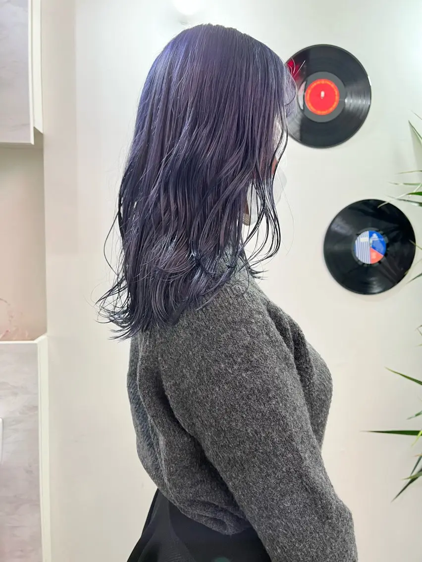 ミディアム カラー カット ヘアカラー トリートメント ヘアセット ハイトーンを育てる ブリーチカラー/牧原のヘアスタイル