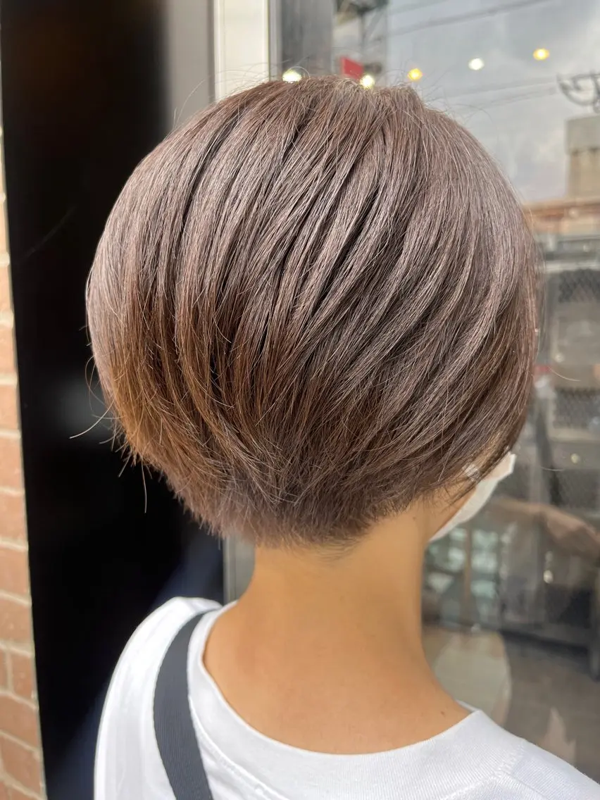ショート カラー メンズ 久木原 ゆりのヘアスタイル