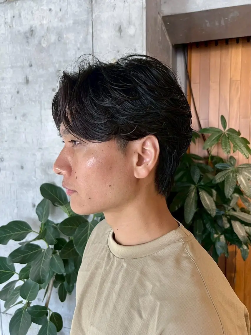 パーマ メンズ メンズパーマ ニュアンスパーマ パーマ 安井凰太 /elima武蔵小杉のヘアスタイル