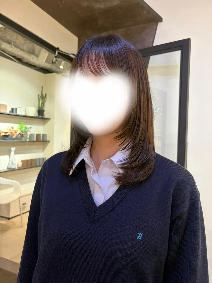 ミディアム レイヤーカット にかいどうさよ /札幌美容師のヘアスタイル