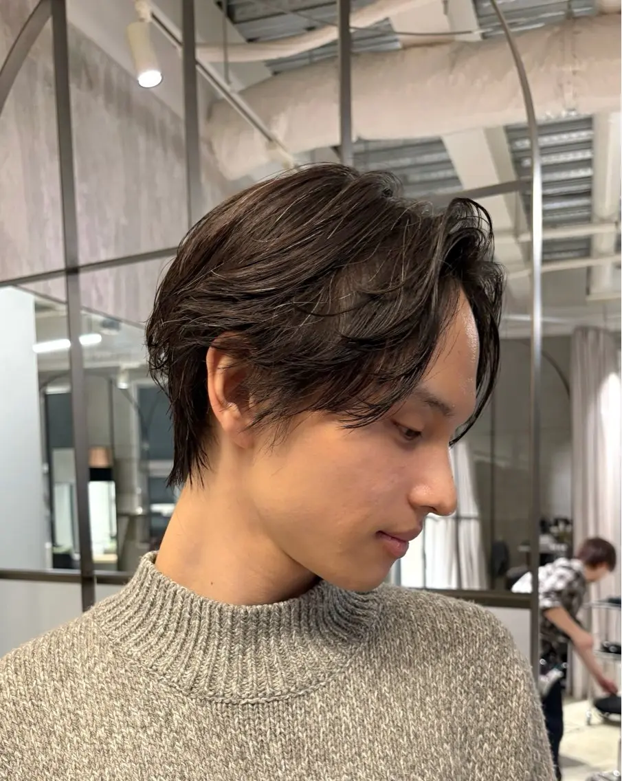 パーマ メンズ メンズパーマ ニュアンスパーマ カット パーマ ありあ【カット、 パーマモデル】のヘアスタイル