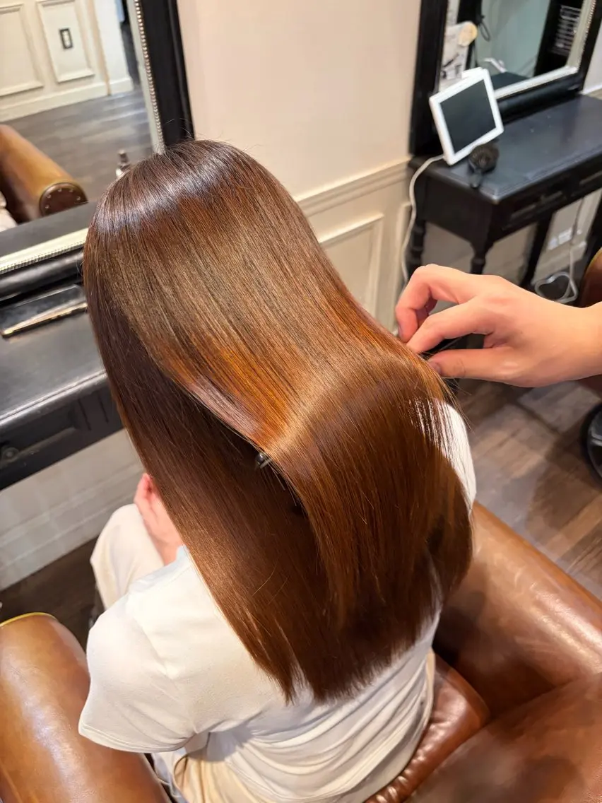 ロング 髪質改善 縮毛矯正 トリートメント 植野 さくらのヘアスタイル