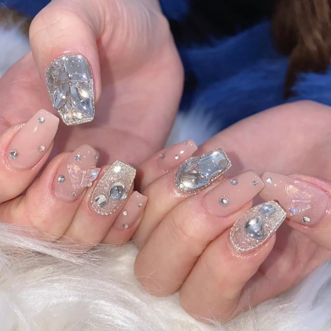 ネイル 長さ出し フレンチネイル ジェルネイル グラデーション 韓国ネイル ハンドネイル Nail&eye Belire 新宿のネイルデザイン