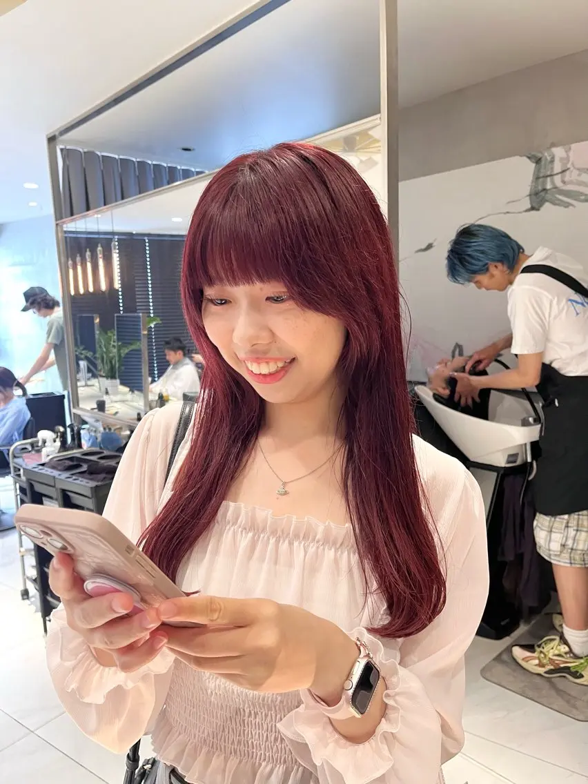 ロング カラー ブリーチ ブリーチなしカラー ヘアカラー トリートメント ヘッドスパ ヘアセット 🎀艶モテカラー🎀 彩季のヘアスタイル