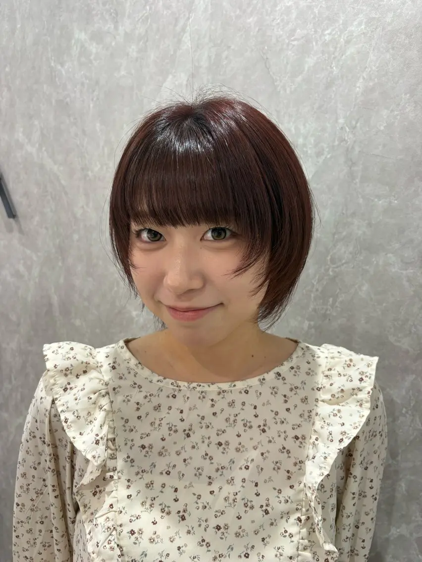 ショート ショートレイヤー 顔周りカット レイヤーカット ショートヘア カット ヘアカラー トリートメント 🛼韓国y2k/寒色 /kokona🛼のヘアスタイル