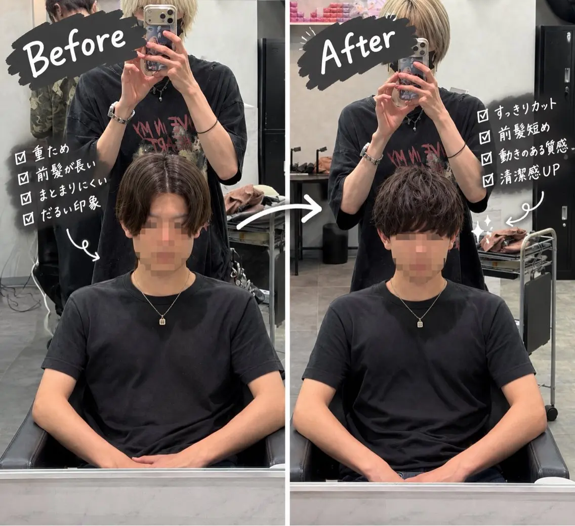 ショート メンズ センターパート マッシュ そら/XeRo渋谷 /カットモデル募集のヘアスタイル