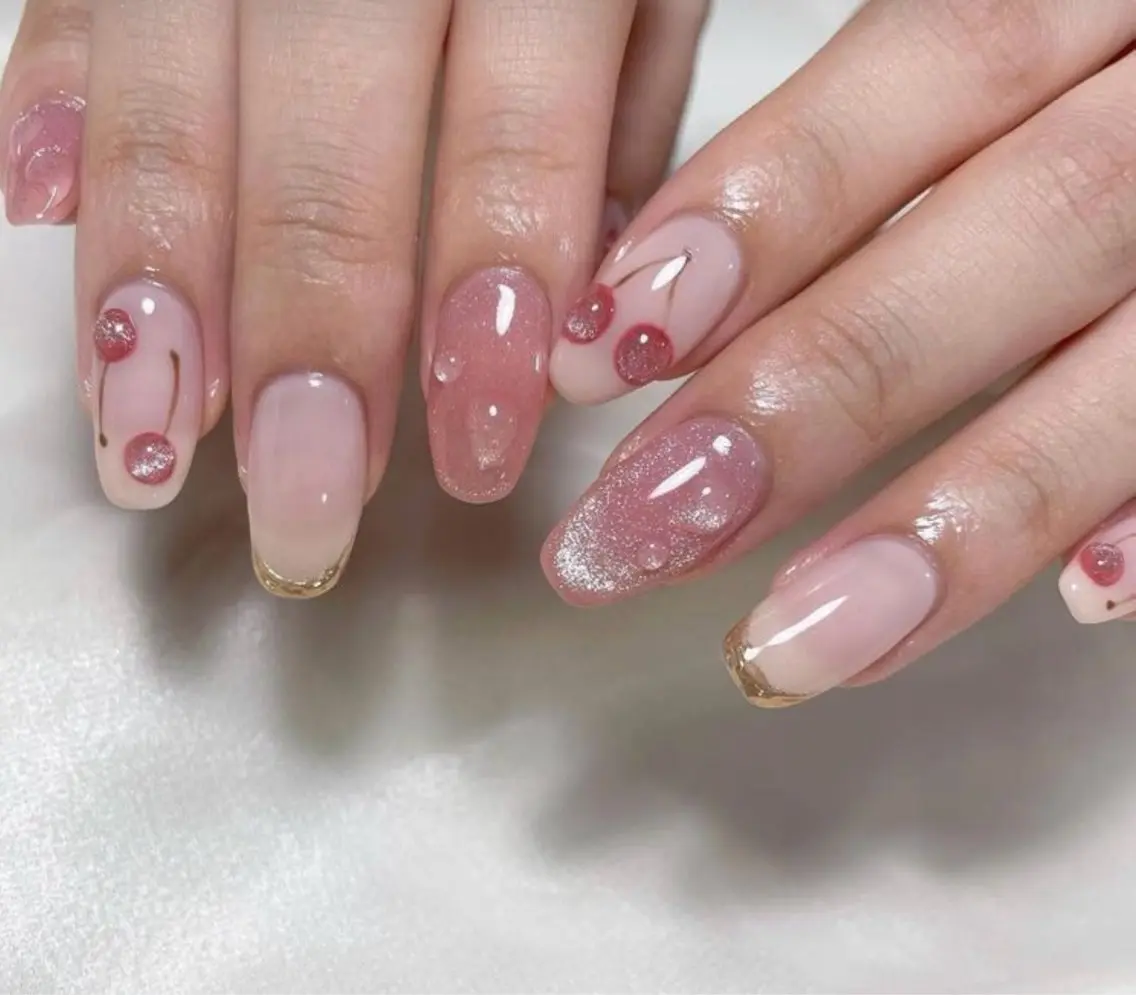 ネイル 韓国ネイル 持ち込み ニュアンスネイル ネイルチップ ハンドネイル TABI ANA.CHUOのネイルデザイン