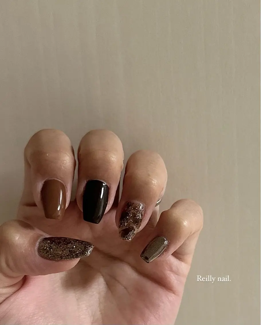 ネイル アニマル柄 クリアネイル フラッシュネイル ジェルネイル マグネットネイル Reillynail みさきのネイルデザイン