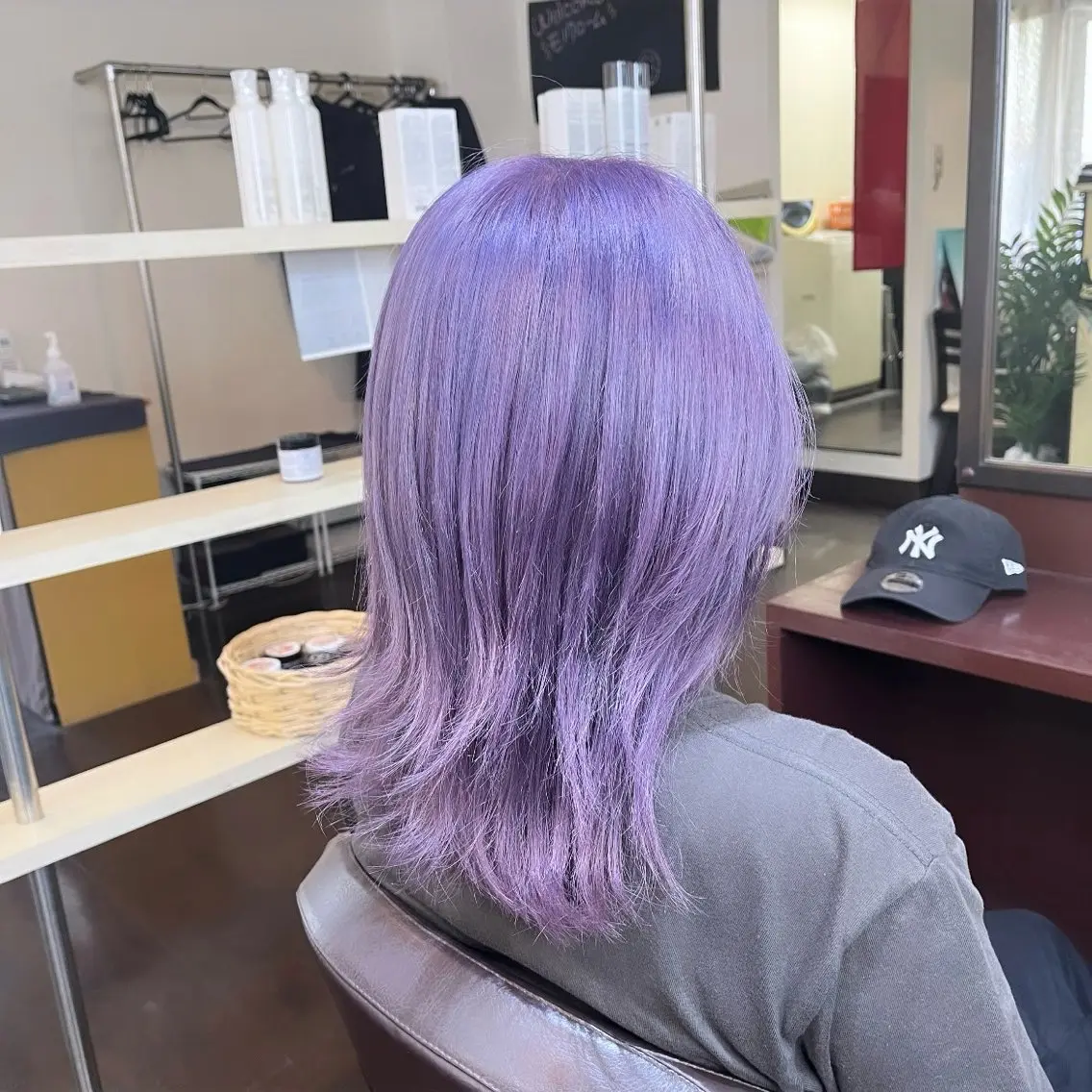 ミディアム カラー ラベンダーカラー ピンクカラー ピンクラベンダー エクステ ヘアカラー トリートメント 編み込みエクステ/ ハイトーン りょすけのヘアスタイル