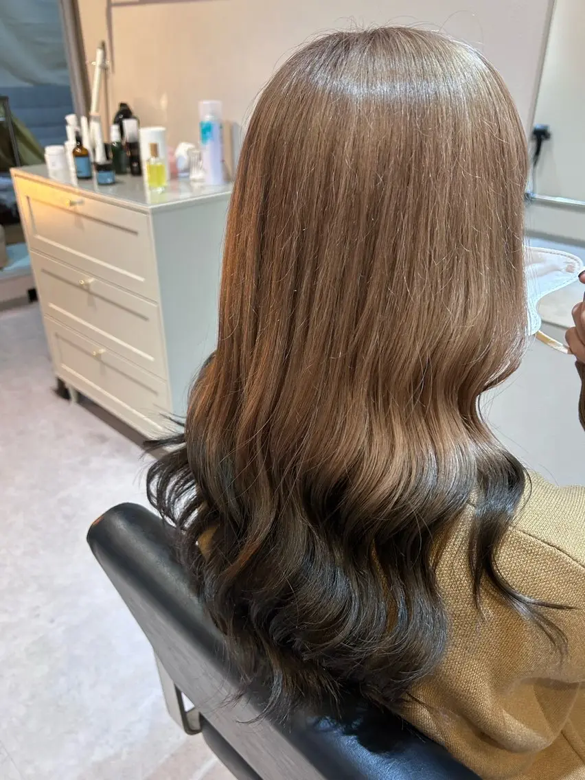 ロング カラー カット ヘアカラー トリートメント TOSHIKI 透明感カラー🌈のヘアスタイル
