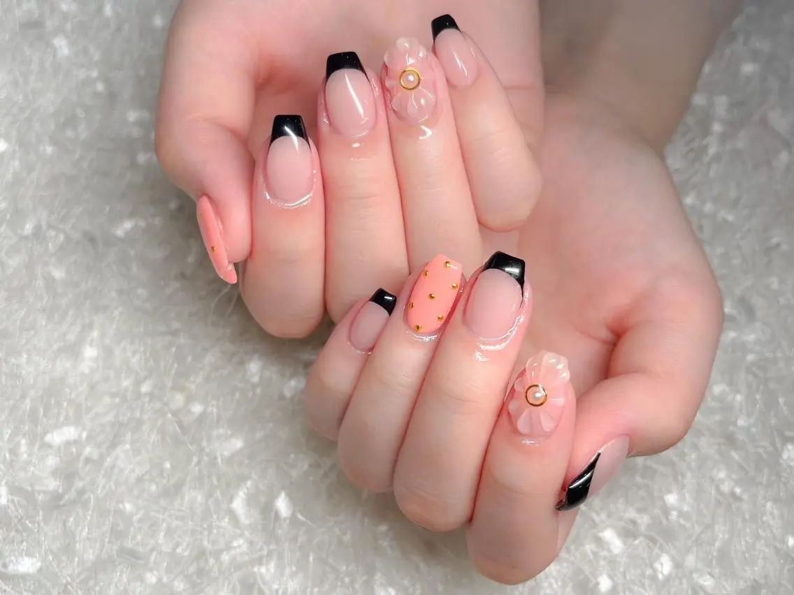 ネイル 長さ出し フレンチネイル ジェルネイル グラデーション 韓国ネイル ハンドネイル Nail&eye Belire 新宿のネイルデザイン