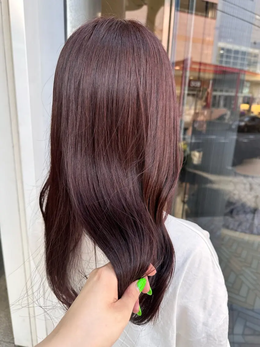 ロング カラー ダブルカラー クロスパーマ/うる艶 カラー/Kurumiのヘアスタイル