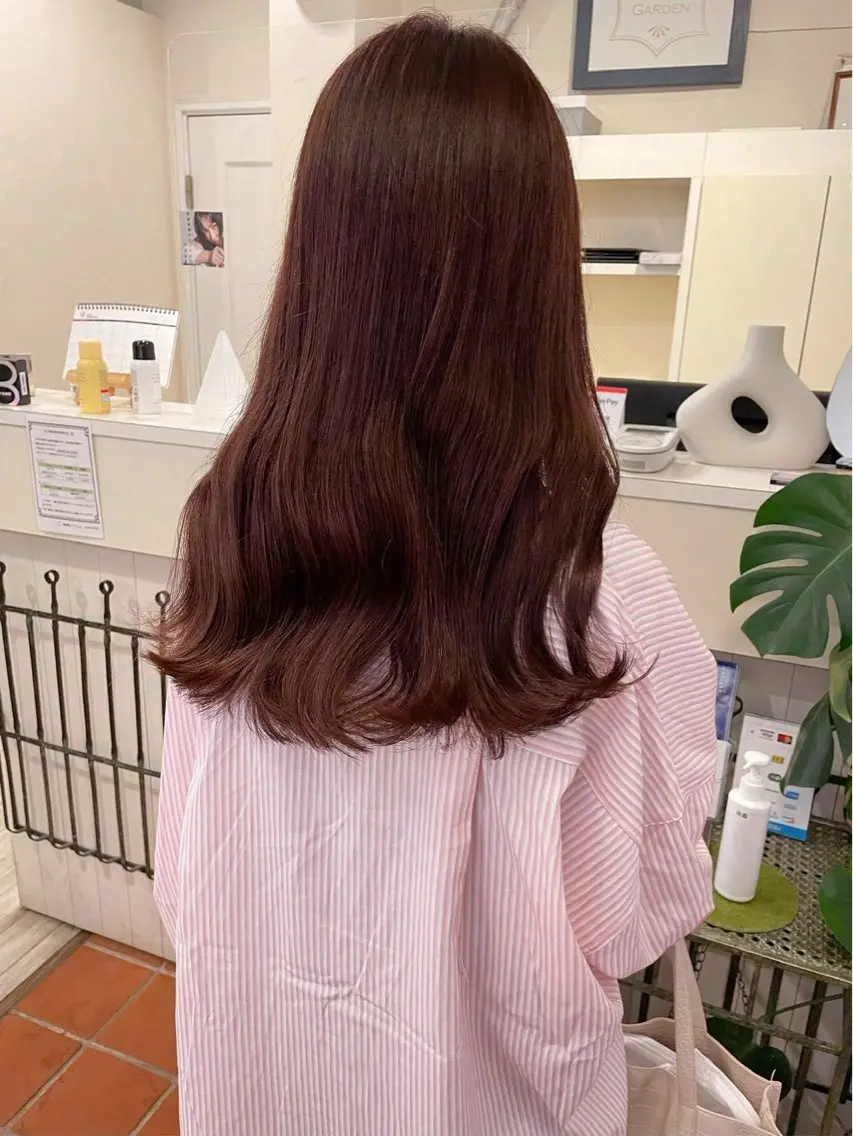 カラー ブラウンカラー カシス hanon_ Sakiのヘアスタイル