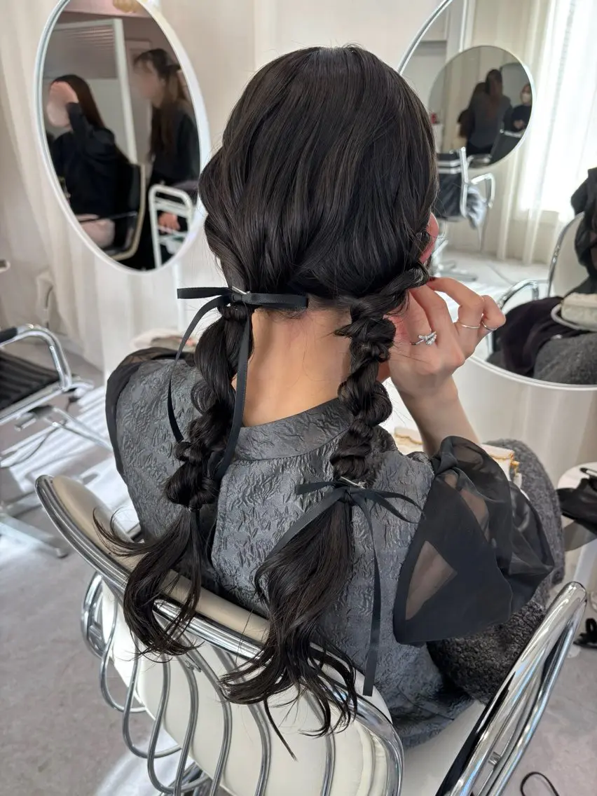 ヘアアレンジ 結婚式・ブライダル ヘアセット レイヤーカット🎀 kanaのヘアスタイル
