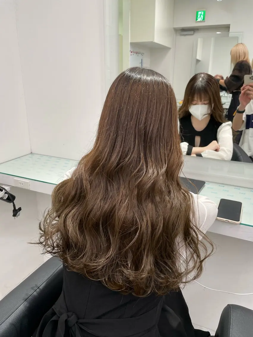 ロング カラー ヘアアレンジ ヘアカラー トリートメント ヘアセット ダブルカラー｜ なおき｜池袋美容師のヘアスタイル
