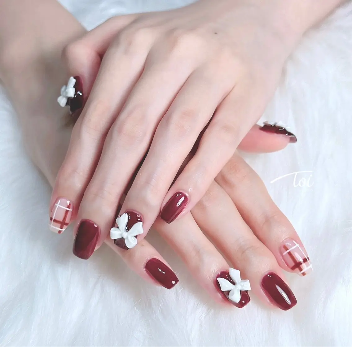 ネイル ボルドー ハンドネイル toi nailのネイルデザイン