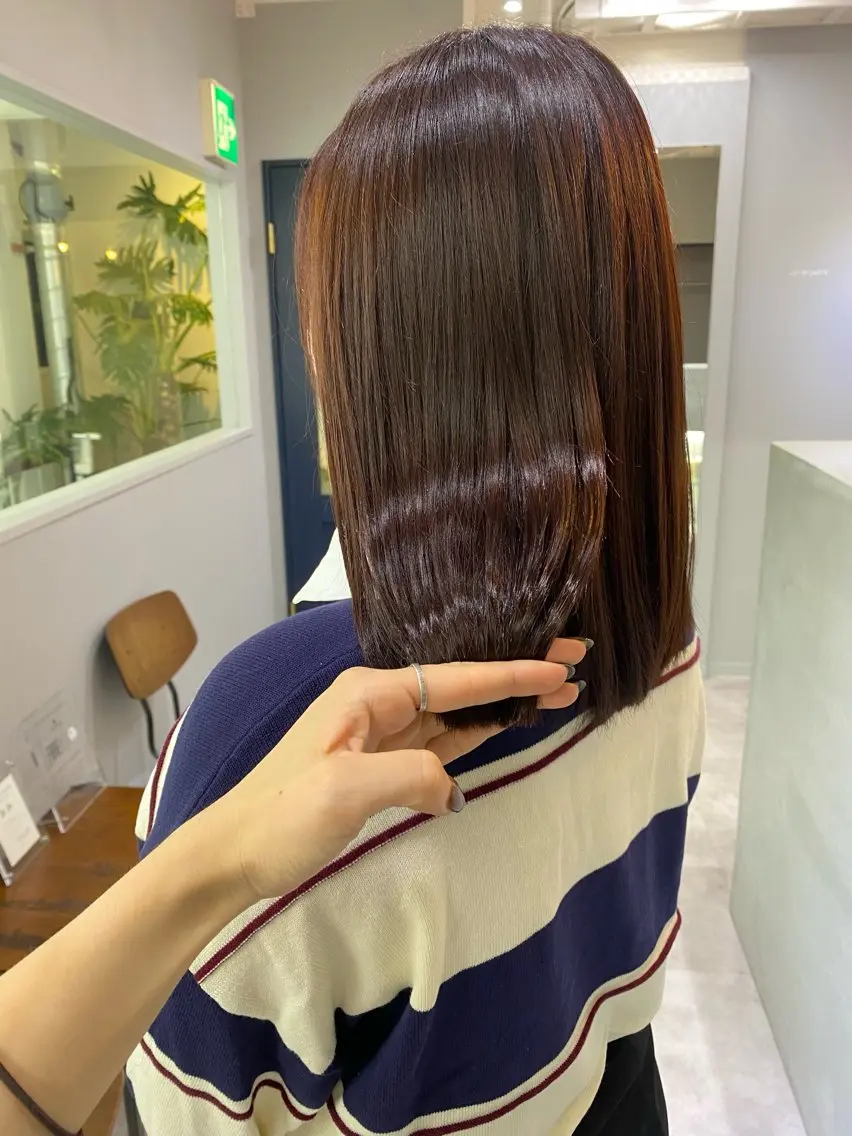 ミディアム カラー トリートメント きよはらちさき🍑 柔らかカラー🌱🫧のヘアスタイル