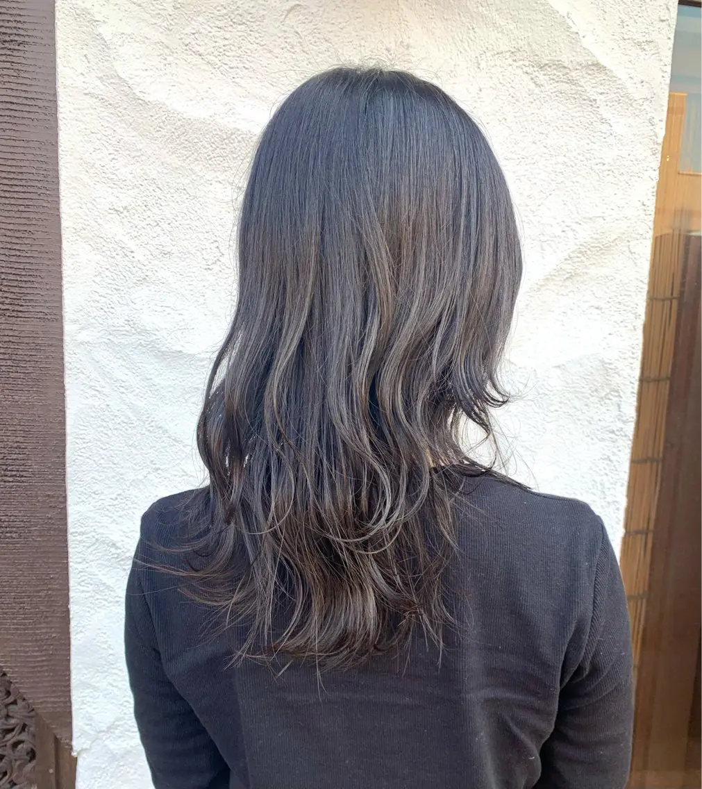 ロング パーマ ヘアカラー 大同 洋樹のヘアスタイル