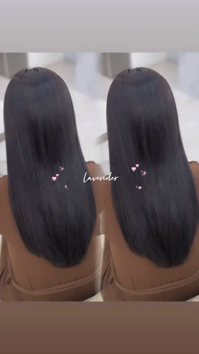 ロング カラー 透明感カラー ラベンダーカラー ヘアカラー トリートメント COCO_kaho カラー/髪質改善のヘアスタイル