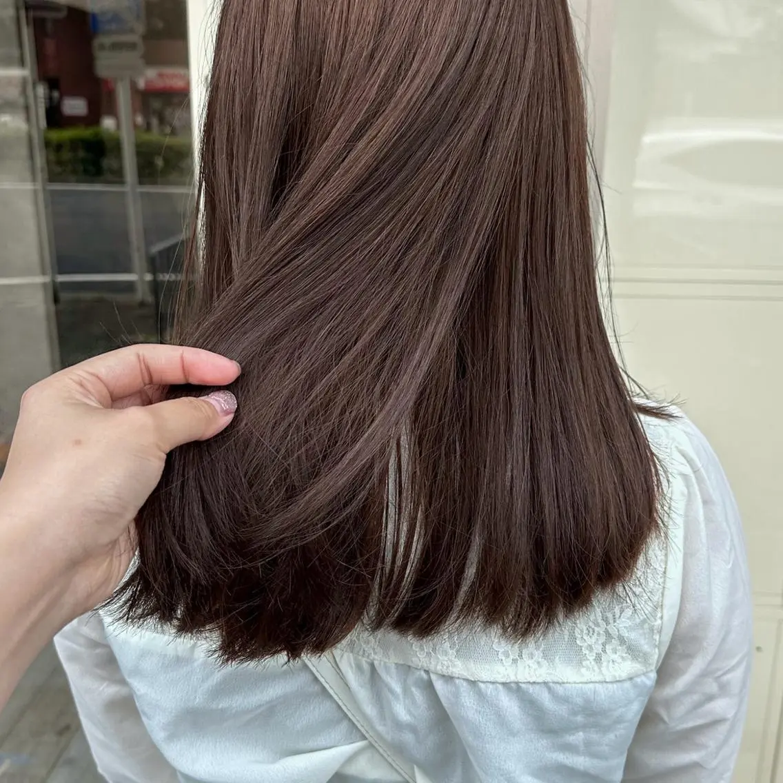 セミロング カラー ベージュカラー ブラウンカラー ブラウンベージュ レイヤー/高橋 みく /池下/千種のヘアスタイル