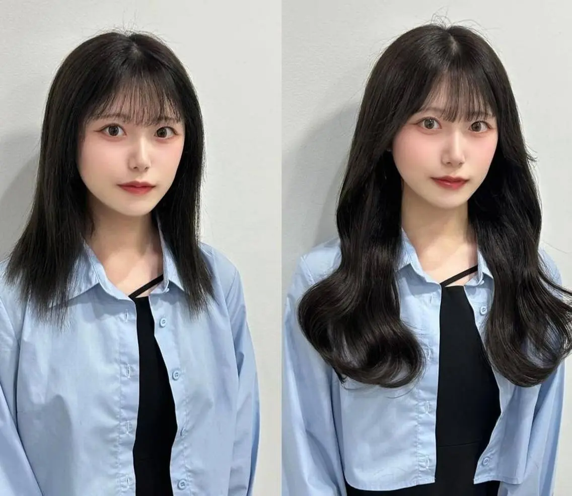 《学割》垢抜け確定♪馴染み重視プラチナシールエクステ80枚 (52cm)《韓国風》¥20000の写真