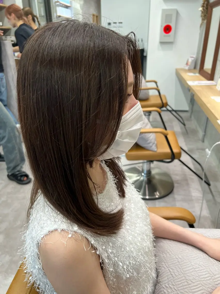 ミディアム mai/天神美容室 【丸みショート】のヘアスタイル