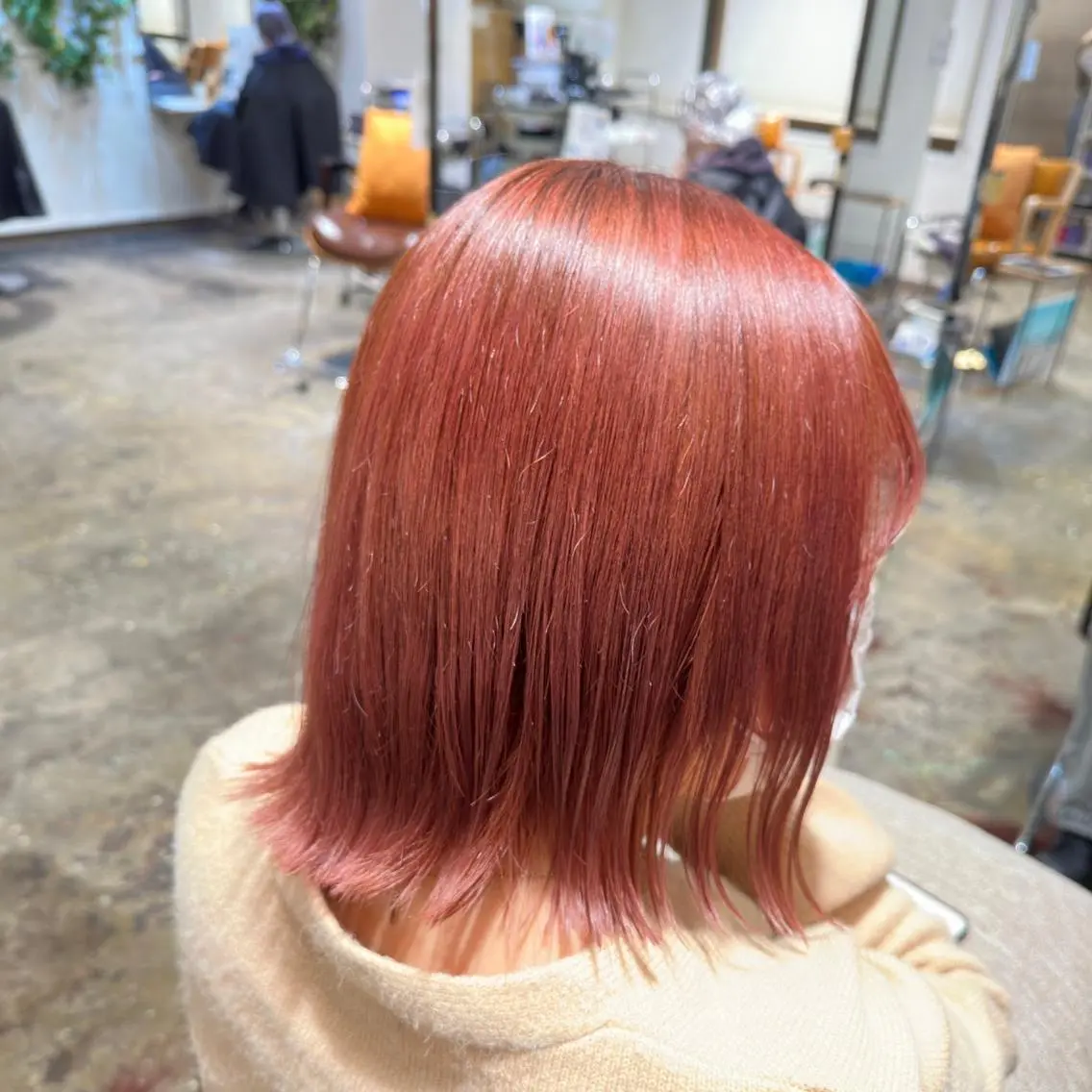 ミディアム カラー ヘアアレンジ ベージュカラー ブリーチ ピンクカラー ピンクベージュ 🇰🇷韓国スタイル レイヤー/ayanaのヘアスタイル