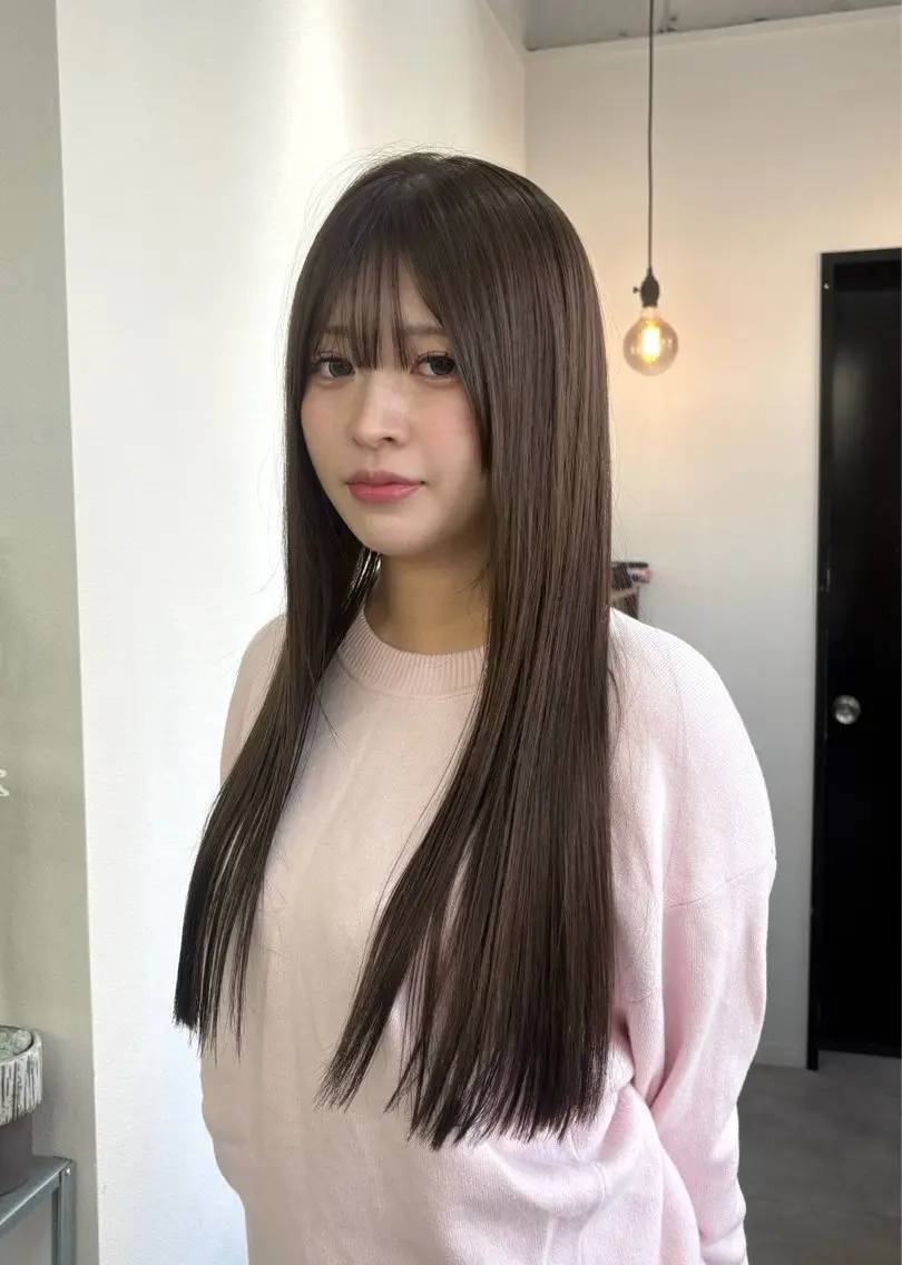 ロング カット ヘアカラー トリートメント レイヤーカット🎀 NANAHAのヘアスタイル