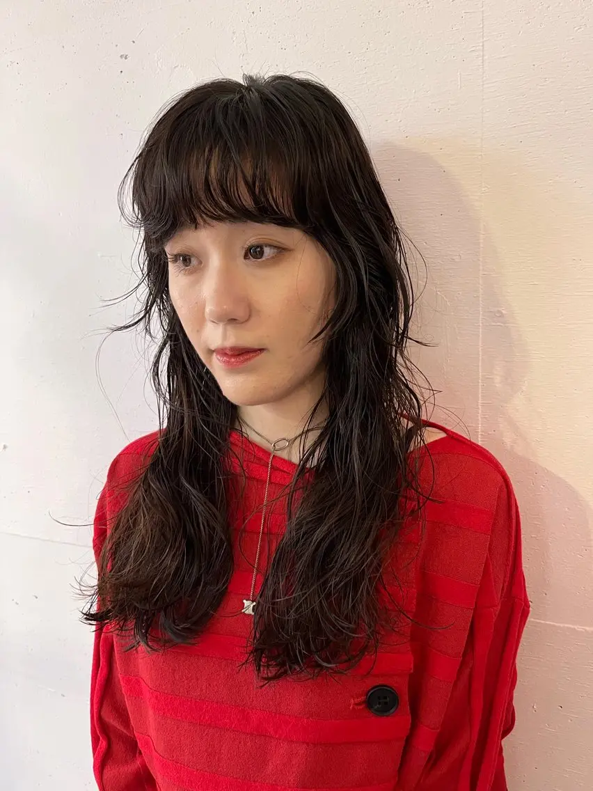 ロング パーマ ロング 若林 良のヘアスタイル