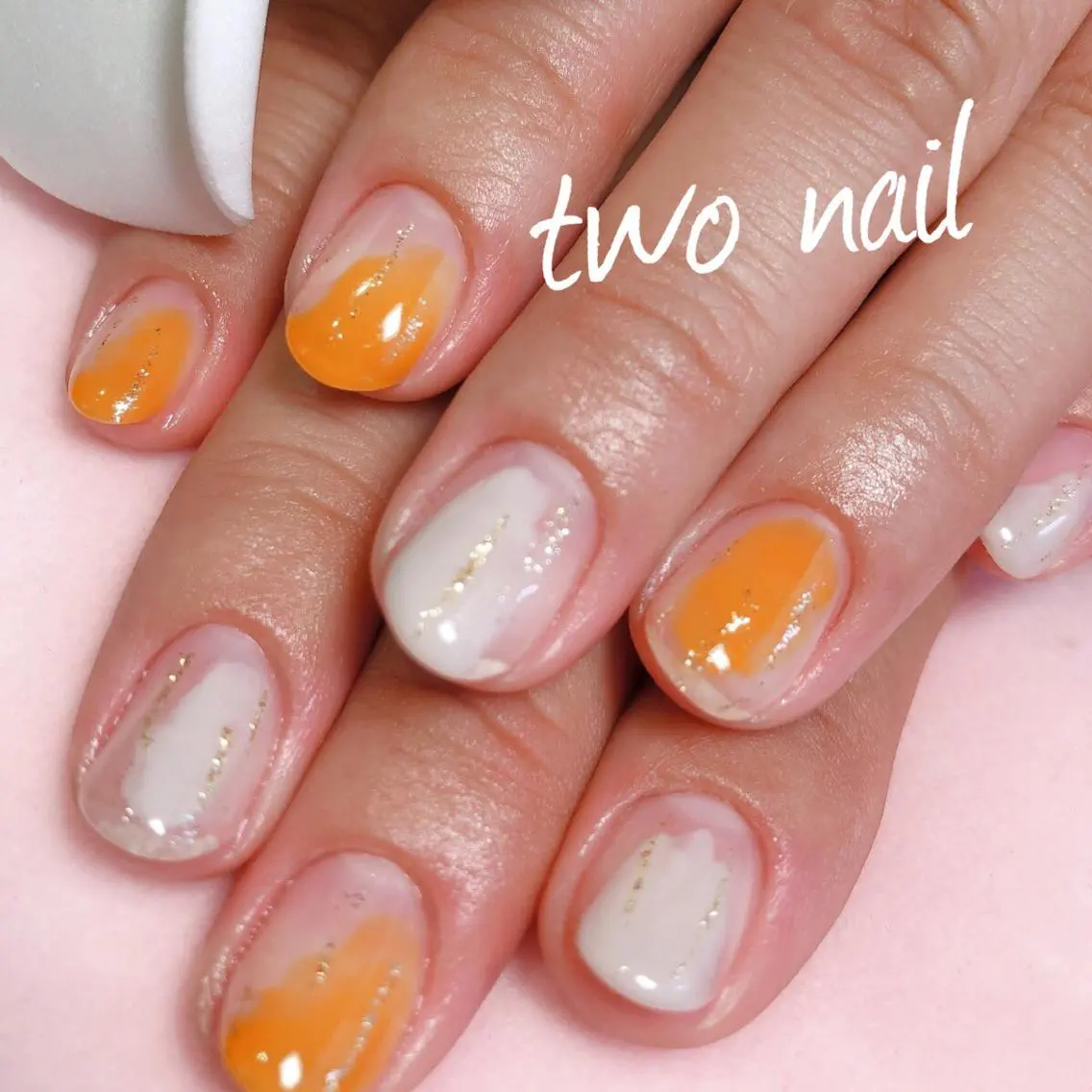 ネイル オレンジ two nailのネイルデザイン