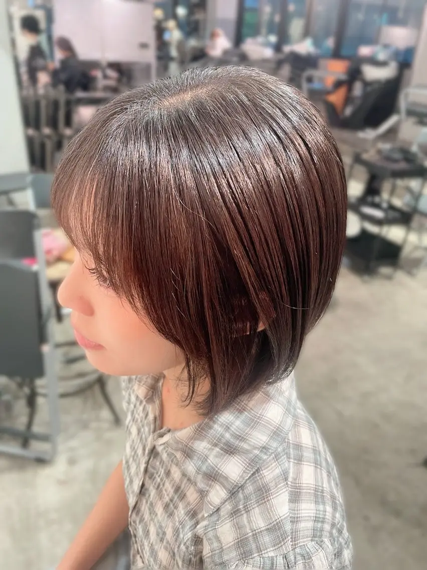 ショート 縮毛矯正 mitchy モデル様募集中♪のヘアスタイル