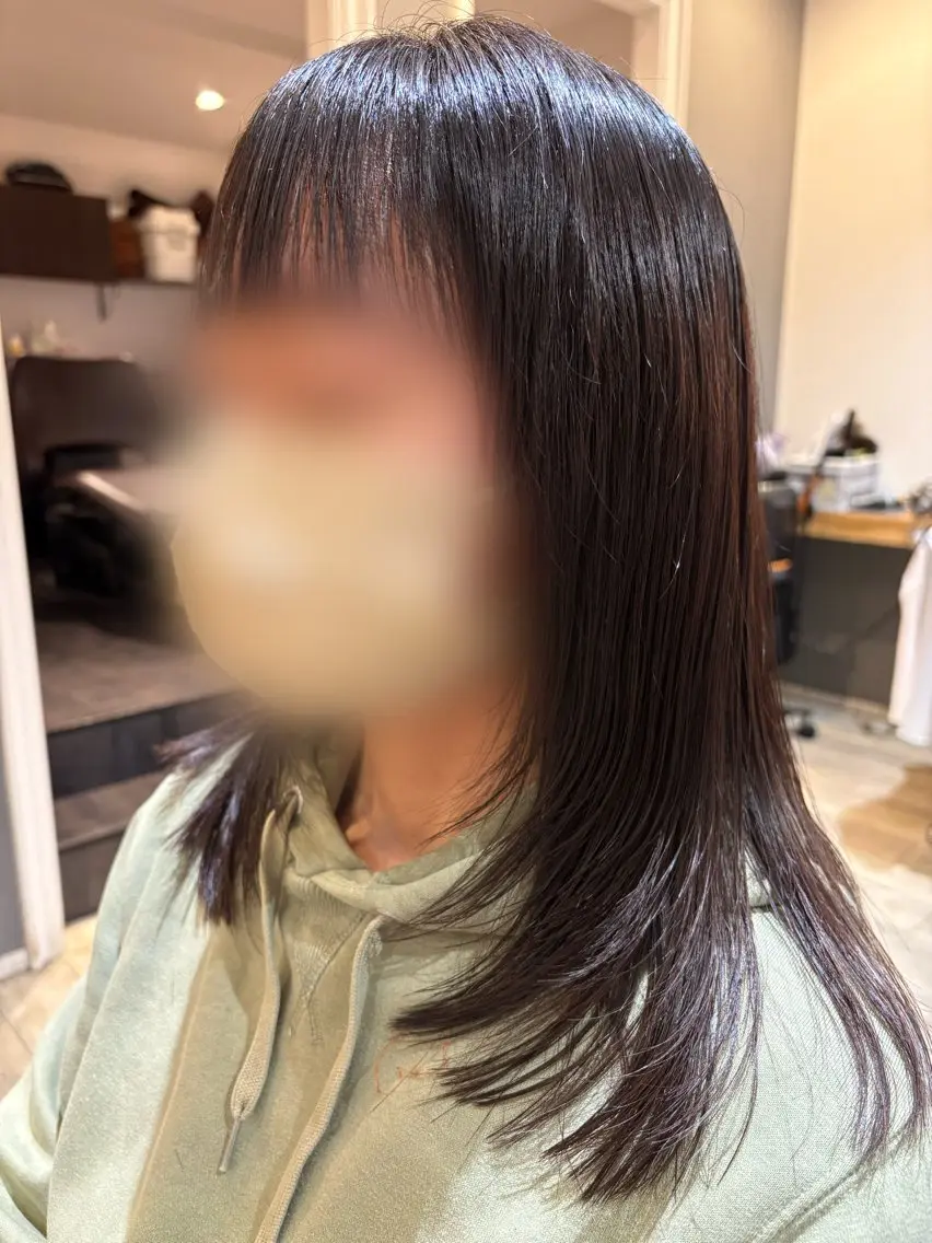 ミディアム カット 田村優 能見台のヘアスタイル