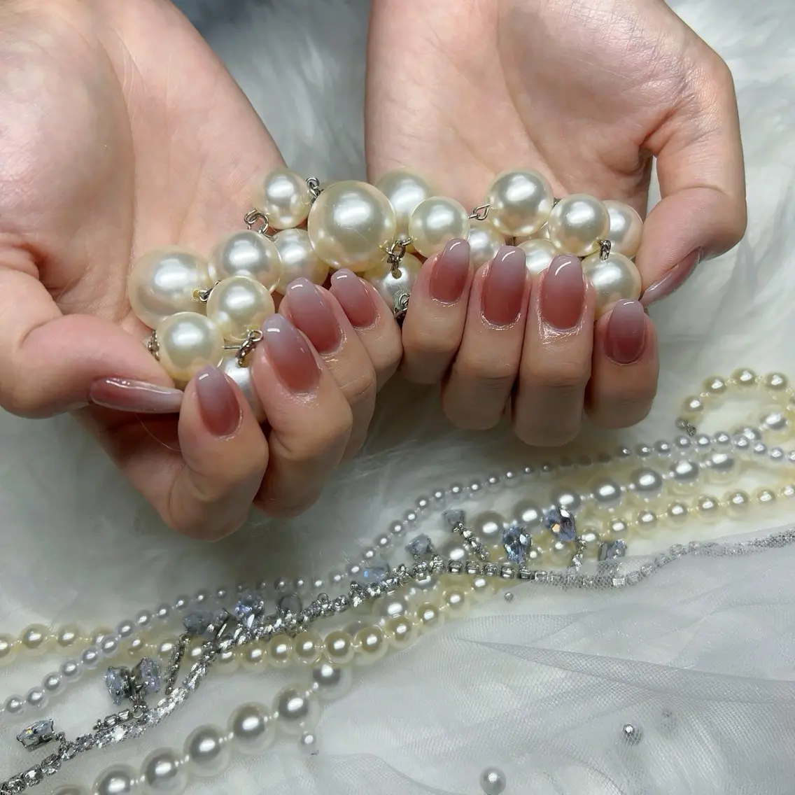 ネイル グラデーション ホワイト my nail plus野江内代のネイルデザイン