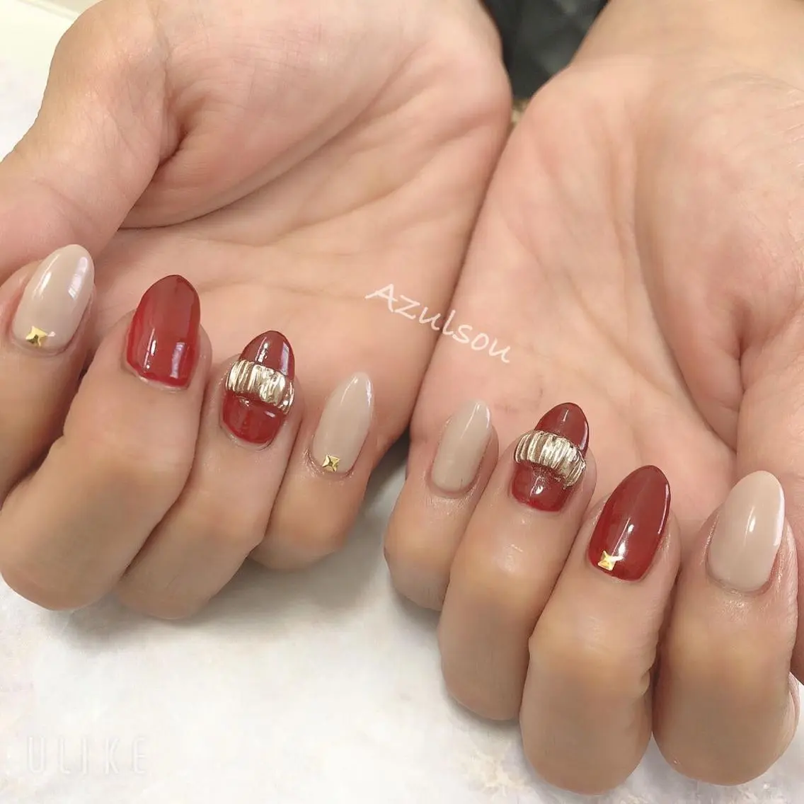 ネイル ジェルネイル 韓国ネイル ミラーネイル 持ち込み ニュアンスネイル Azulsou 廣川愛のネイルデザイン