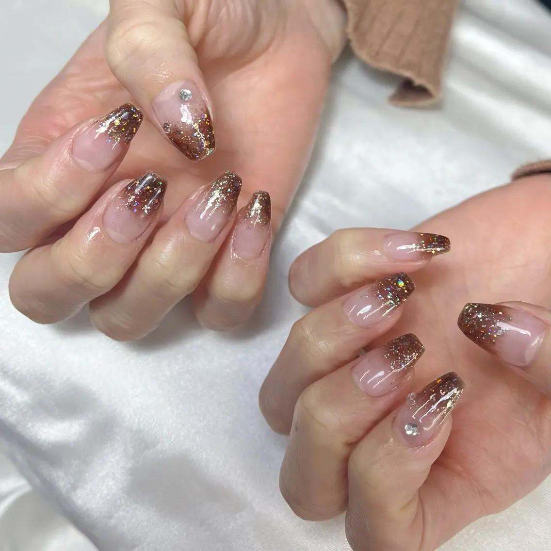 ネイル チークネイル 桜ネイル 長さ出し フットネイル ジェルネイル ハンドネイル Maika's nailのネイルデザイン