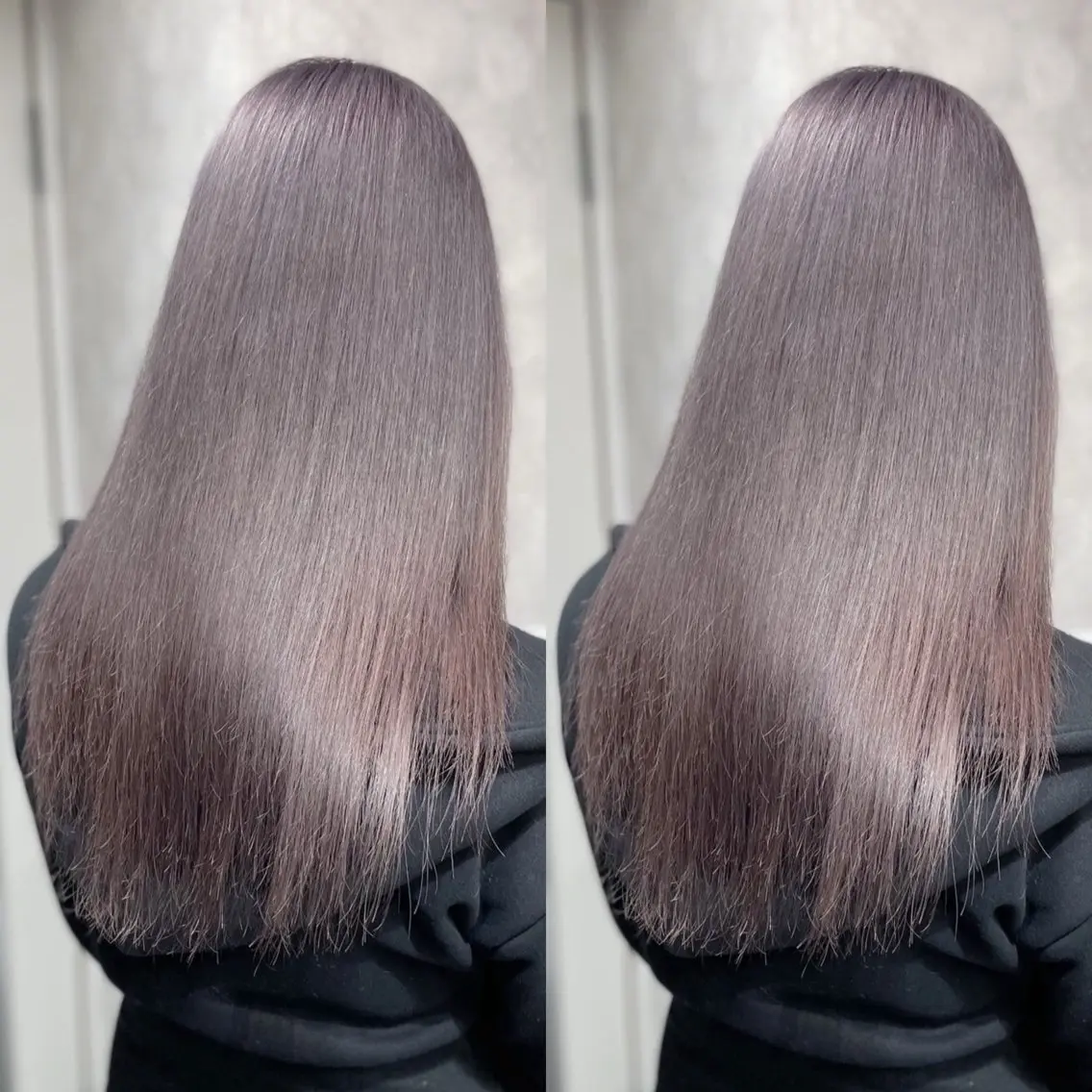 ロング カラー グレージュ ピンクカラー ヘアカラー トリートメント ヘアセット ブリーチ無しダブル カラー🦕まどかのヘアスタイル