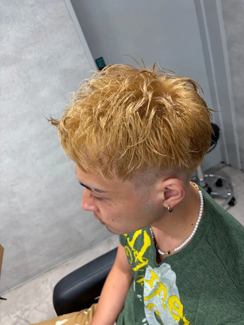 ショート メンズ アップバング ショートヘア カット メンズパーマカット 達人/涼のヘアスタイル